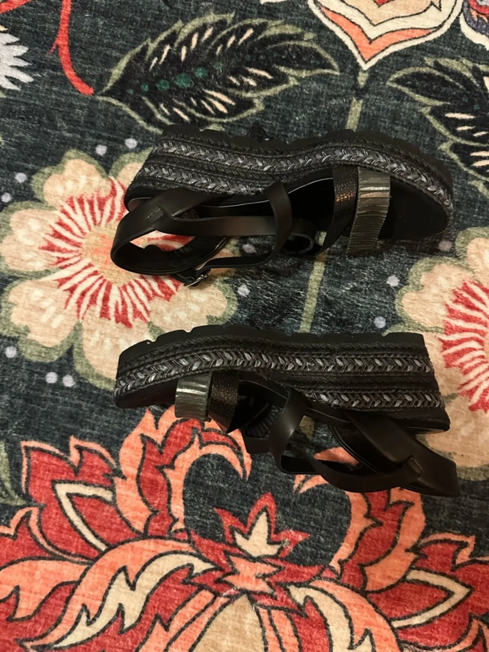 Kanna Platform Sandals Black Espadrille Spain 37